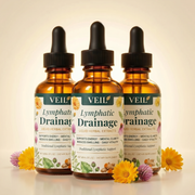 Three bottles of VEIL Lymphatic Drainage