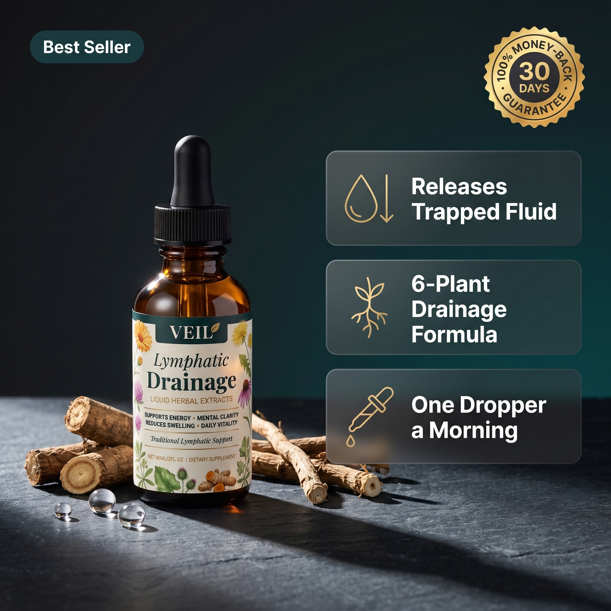 Drain Trapped Fluid & Debloat in as Little as 7 Days With the Plant-Based Lymph Pump
