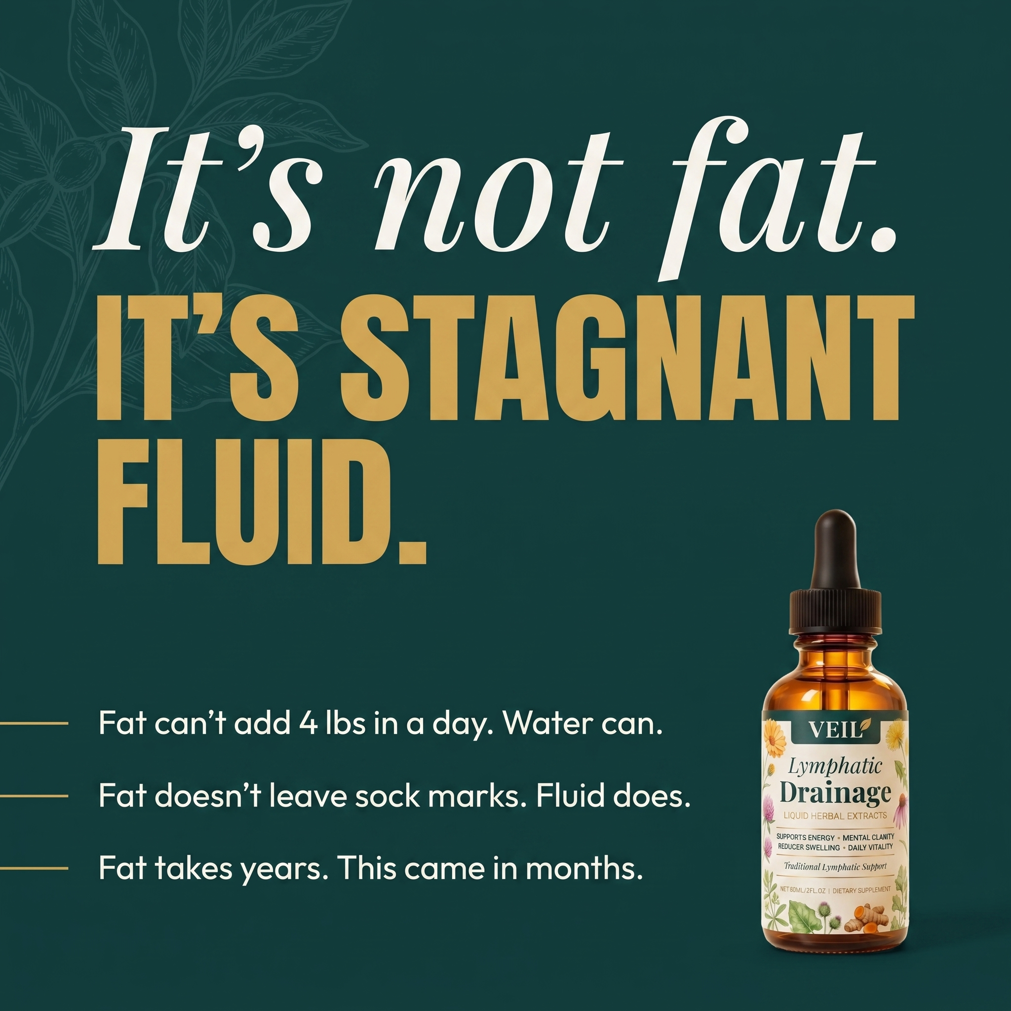 Drain Trapped Fluid & Debloat in as Little as 7 Days With the Plant-Based Lymph Pump